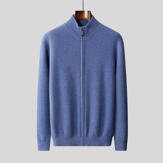 Monarch Cashmere Merino Wool Zip-Up