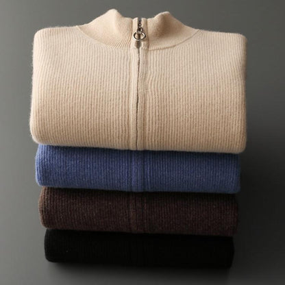 Monarch Cashmere Merino Wool Zip-Up