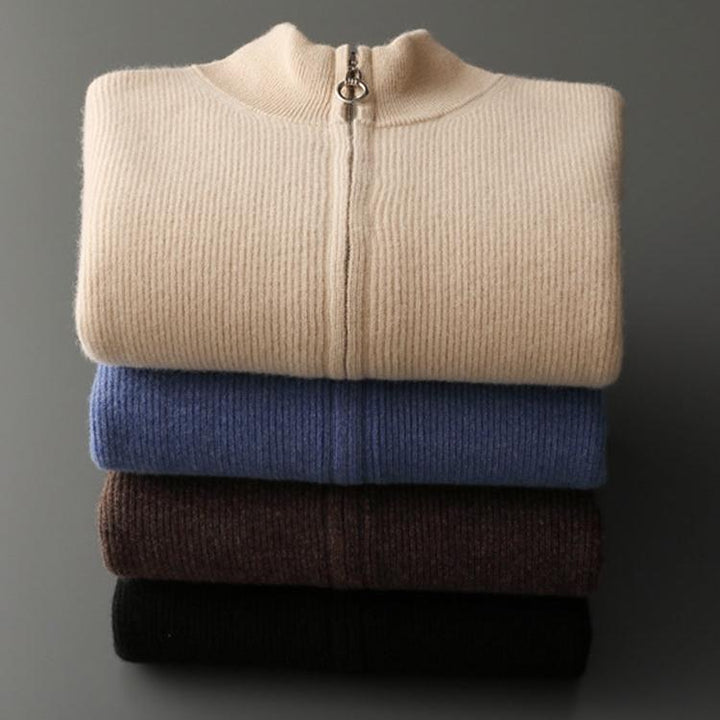 Monarch Cashmere Merino Wool Zip-Up