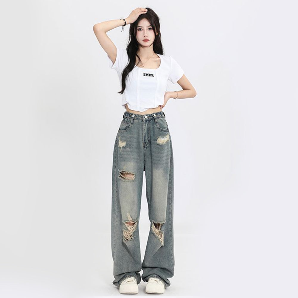 Retro Denim Baggy Jeans