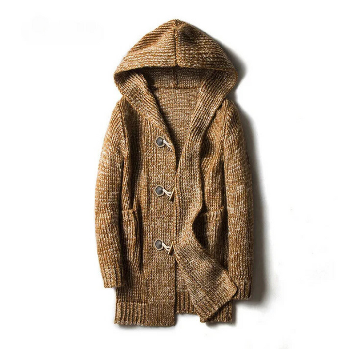 Nordic Wool Knit Hooded Cardigan