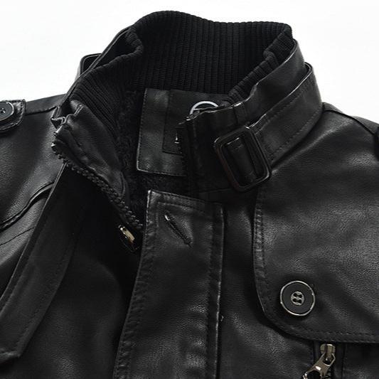 Leonardo Mid-Length Leather Jacket