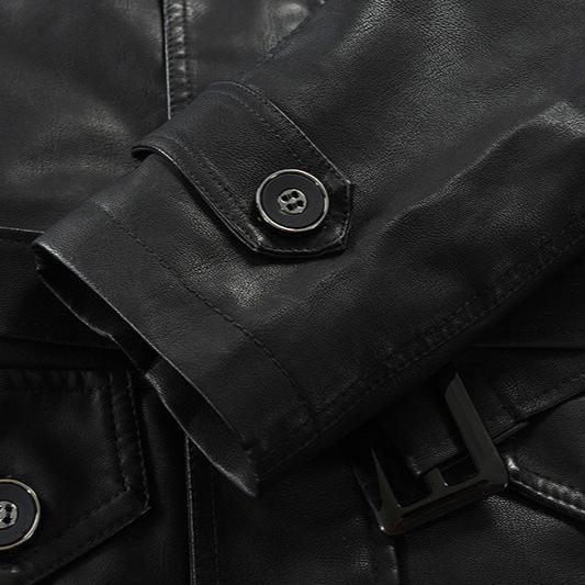 Leonardo Mid-Length Leather Jacket