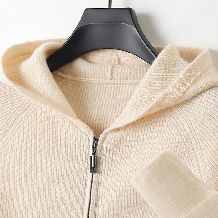 Royal Cashmere Merino Wool Zip-Up