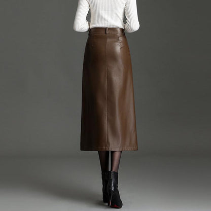 Oriana Leather Skirt