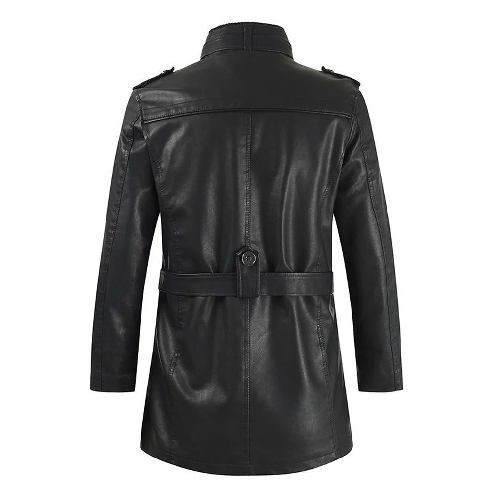 Leonardo Mid-Length Leather Jacket