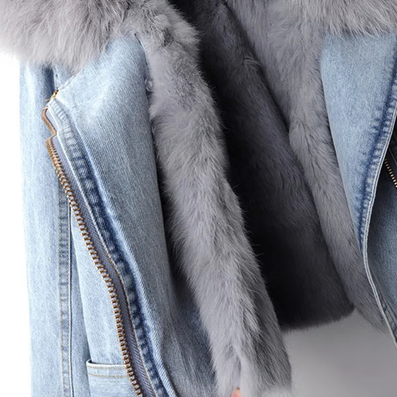 Amara Fur Denim Jacket