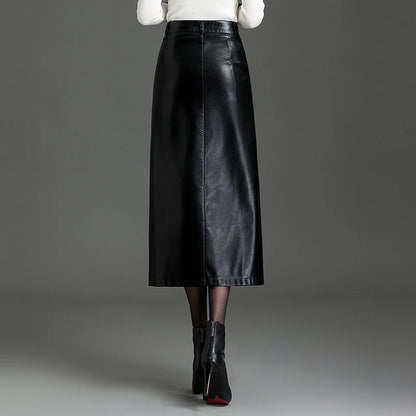 Oriana Leather Skirt