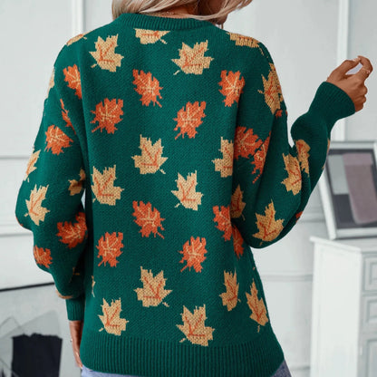 Lucy Maple Leaf Knit Sweater