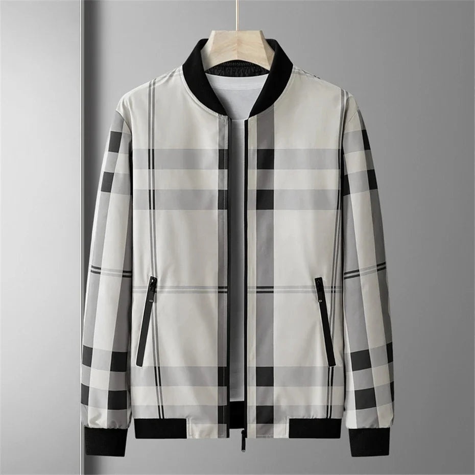 Gridline Bomber Jacket