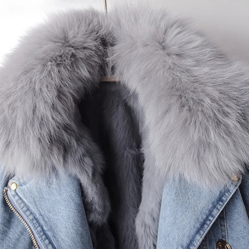 Amara Fur Denim Jacket