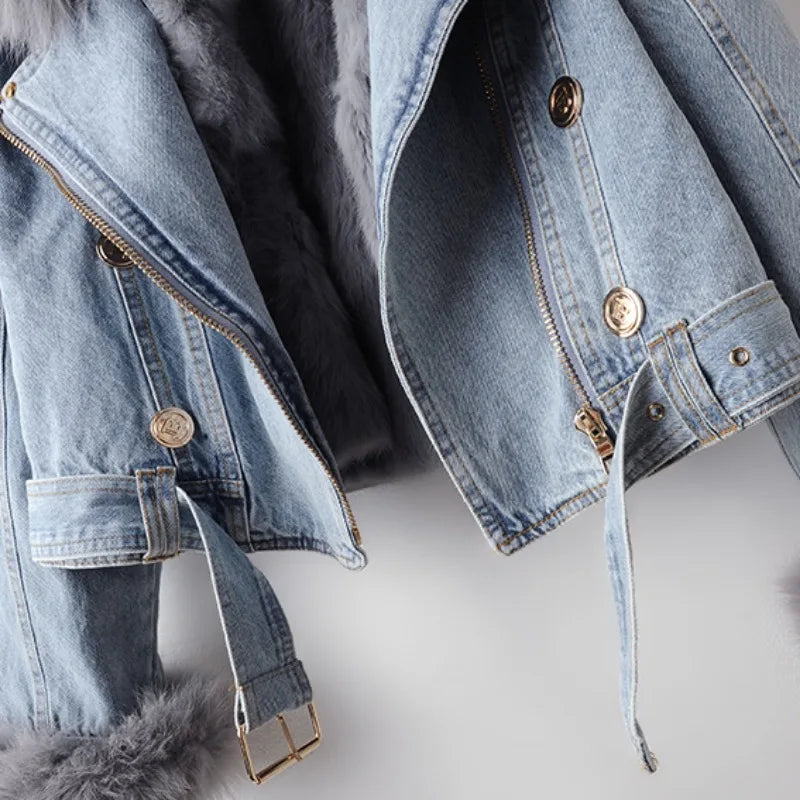 Amara Fur Denim Jacket