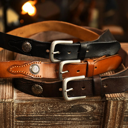 Clifford Western Cowhide Belt