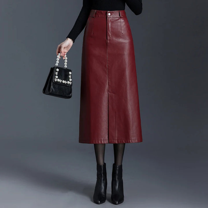 Oriana Leather Skirt