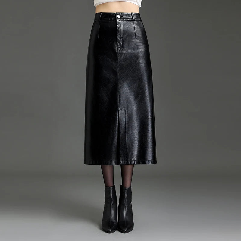 Oriana Leather Skirt