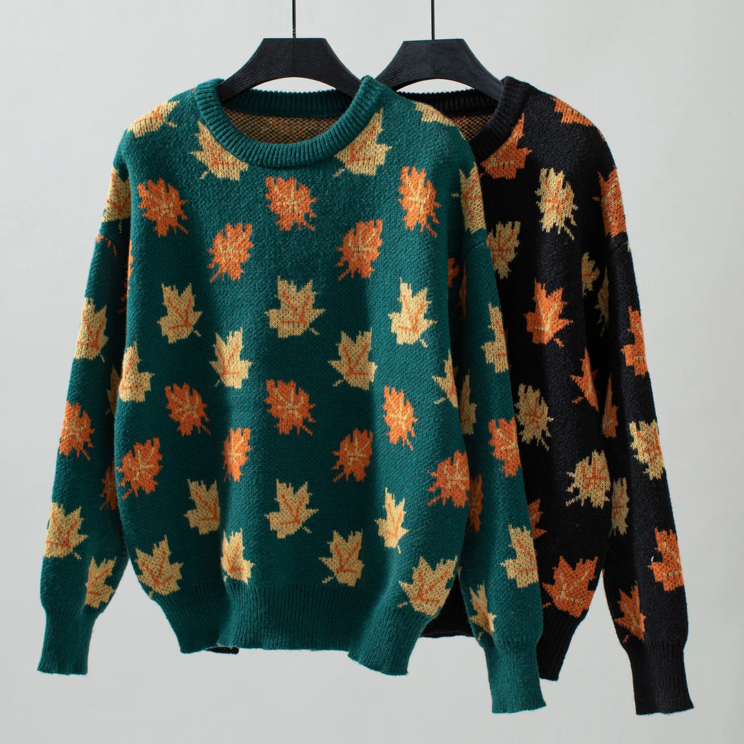 Lucy Maple Leaf Knit Sweater