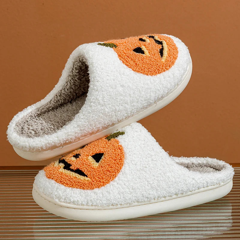 Cozy Halloween Pumpkin Slippers