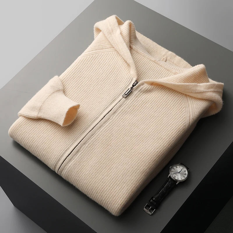 Royal Cashmere Merino Wool Zip-Up